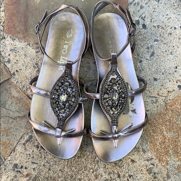 silver gladiator shoes